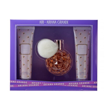 Women's Fragrance //  Ariana Grande // Ari 3 Pc Set // 3.4 oz EDP Spray, 3.4 oz Body Souffle, 3.4 oz Bath & Shower Gel