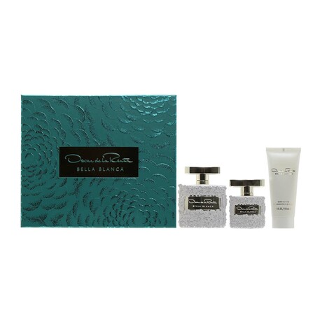 Women's Fragrance //  Oscar De La Renta // Oscar Bella Blanca Set // 3.4 oz EDP Spray, 3.4 oz  Body Lotion, 1 oz EDP Spray