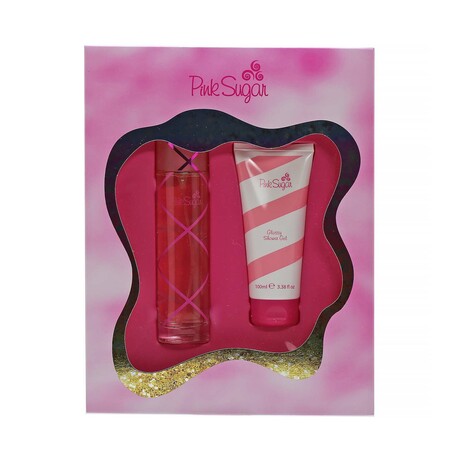 Women's Fragrance //  Pink Sugar Set // 3.4 oz EDT Spray, 3.4 oz Shower Gel
