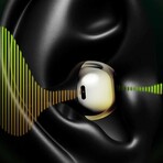 Clip Fast-Charging Open-Air Wireless Earbuds with AI Tech // Golden/Brown