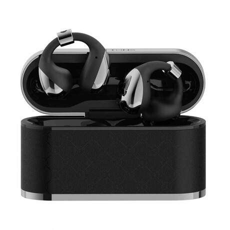 Clip Fast-Charging Open-Air Wireless Earbuds with AI Tech // Argent/Black