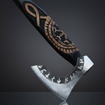Hand-Carved Viking Rune Axe