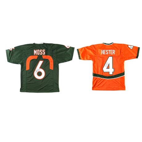 Miami Hurricanes // Santana Moss Signed Jersey & Devin Hester Signed Jersey