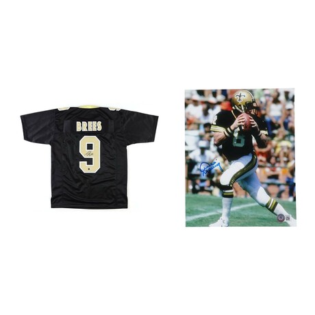 New Orleans Saints // Drew Brees Signed Jersey & Archie Manning Signed Photo