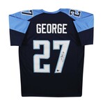 Eddie George // Signed Tennessee Titans Jersey & Houston Oilers Photo