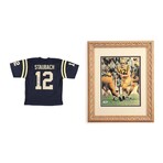 Roger Staubach // Navy Midshipman // Signed Jersey & Custom Framed Photo