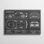 Corvette (C7) Grand Sport Black by Action Blueprints (18"H x 26"W x 1.5"D)