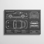 Mustang GT (2018-2020) Black by Action Blueprints (18"H x 26"W x 1.5"D)