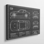 BMW M3 (E92) Black by Action Blueprints (18"H x 26"W x 1.5"D)