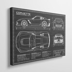 Corvette (C7) Grand Sport Black by Action Blueprints (18"H x 26"W x 1.5"D)