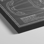 Corvette (C6) Grand Sport Black by Action Blueprints (18"H x 26"W x 1.5"D)