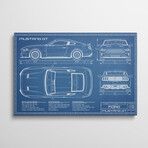 Mustang GT (2018-2020) Blueprint by Action Blueprints (18"H x 26"W x 1.5"D)