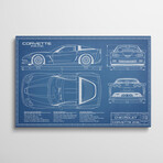 Corvette (C6) Z06 Blueprint by Action Blueprints (18"H x 26"W x 1.5"D)
