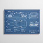 Corvette (C7) Stingray Blueprint by Action Blueprints (18"H x 26"W x 1.5"D)