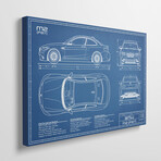 BMW M2 (F87) Blueprint by Action Blueprints (18"H x 26"W x 1.5"D)