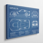 Corvette (C7) Grand Sport Blueprint by Action Blueprints (18"H x 26"W x 1.5"D)