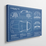 Corvette (C6) Z06 Blueprint by Action Blueprints (18"H x 26"W x 1.5"D)