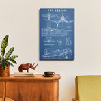 F4U Corsair Vintage Navy Airplane Blueprint by Action Blueprints (26"H x 18"W x 1.5"D)