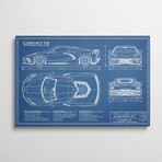 Corvette (C8) Stingray Blueprint by Action Blueprints (18"H x 26"W x 1.5"D)