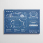 Porsche 911 GT3 RS (991) Blueprint by Action Blueprints (18"H x 26"W x 1.5"D)