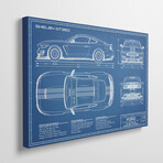 Shelby GT350 (2015-2019) Blueprint by Action Blueprints (18"H x 26"W x 1.5"D)