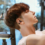 Clip Fast-Charging Open-Air Wireless Earbuds with AI Tech // Argent/Black