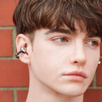 Clip Fast-Charging Open-Air Wireless Earbuds with AI Tech // Argent/Black