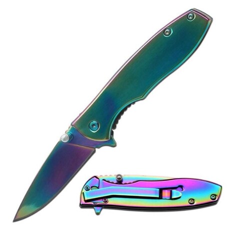 Spring Assisted Knife // SE-933 (Rainbow)