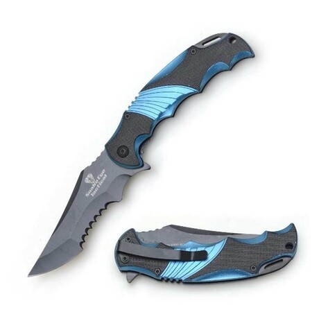 Tactical Rescue Style Spring Assist Knife // SE-943 (Purple/Black)