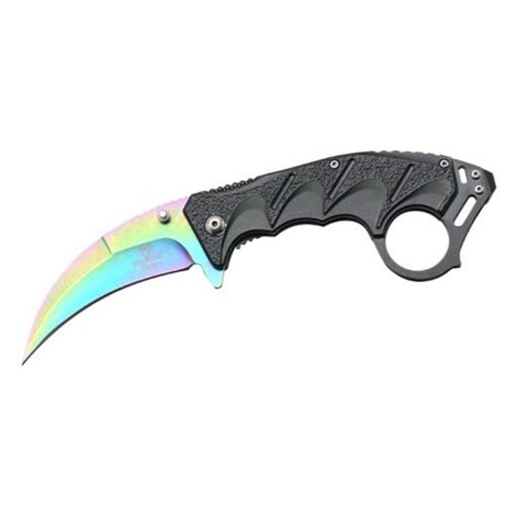 Spring Assisted Knife // SE-1127 // Black/Rainbow