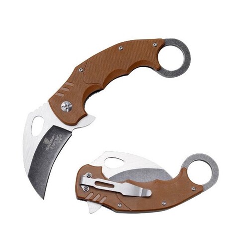 Manual Folding Knife // SE-1198 (Brown)