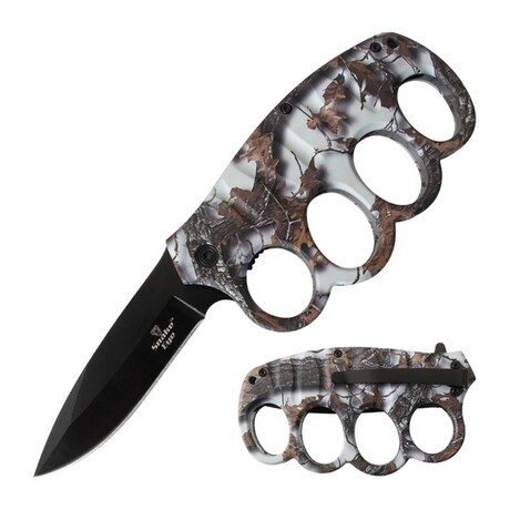 Tactical Spring Assisted Knife // SE-5273 // Knuckle (Soldier)