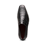 Matteo // Alligator Skin Leather Loafer // Black (8.5)