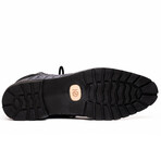 Leoni // Caiman Belly Skin Leather Boots // Oil Gray (8)