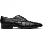 Pissa // Caiman Belly + Lizard Ring Skin Leather Derbys // Brown (8)