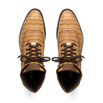 Leoni // Caiman Belly Skin Leather Boots // Oil Orix (8.5)