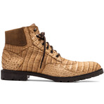 Leoni // Caiman Belly Skin Leather Boots // Oil Orix (8.5)