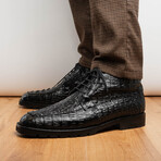 Martinelli // Caiman Back Skin Leather Chukka Boot // Black (9)