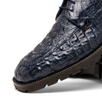 Martinelli // Caiman Back Skin Leather Chukka Boot // Navy (11)