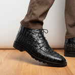 Martinelli // Caiman Back Skin Leather Chukka Boot // Black (9)