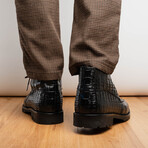 Martinelli // Caiman Back Skin Leather Chukka Boot // Black (9)