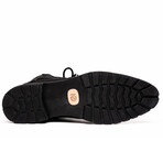 Leoni // Caiman Belly Skin Leather Boots // Oil Black (8)