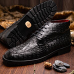 Martinelli // Caiman Back Skin Leather Chukka Boot // Black (9)