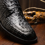 Martinelli // Caiman Back Skin Leather Chukka Boot // Black (9)