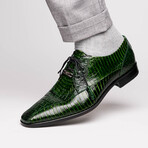 Moncalieri // Alligator + Cobra Skin Leather Oxfords // Green (8)