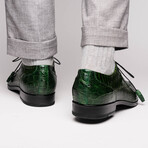 Moncalieri // Alligator + Cobra Skin Leather Oxfords // Green (8)