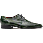 Moncalieri // Alligator + Cobra Skin Leather Oxfords // Green (8)
