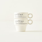 Coffeeaholic Ceramic Espresso Cup // Set of 2