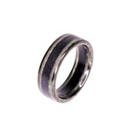 Joker Metallic Carbon Fiber Broad Ring // Purple + Green (8.5)