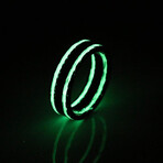 Joker Metallic Carbon Fiber Broad Ring // Purple + Green (8.5)